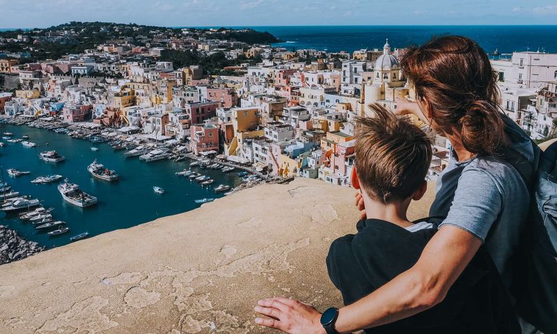 Die Insel Procida im Golf von Neapel in Italien