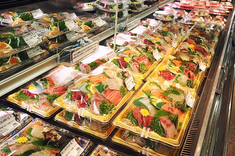 Essen im Supermarkt Japan