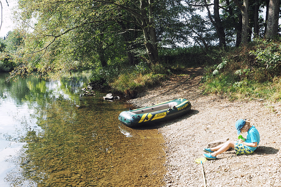 Anlegestelle und Strand an der Agger
