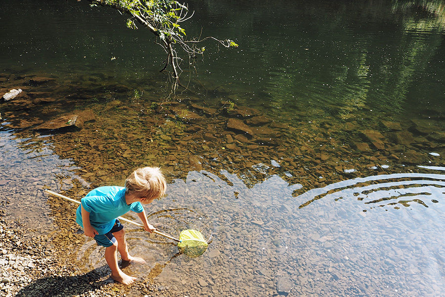 Fluß Agger in der Nähe von Overath und Siegburg