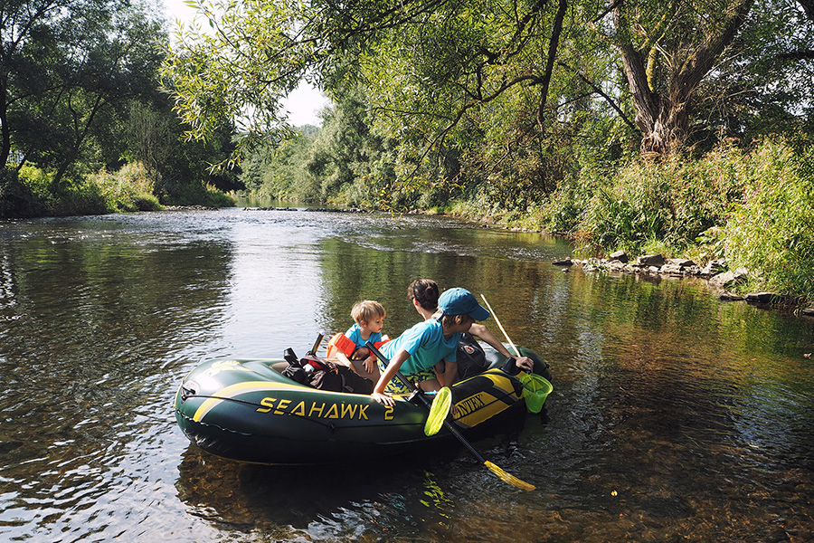 Schwimmen und Baden an der Agger bei Köln