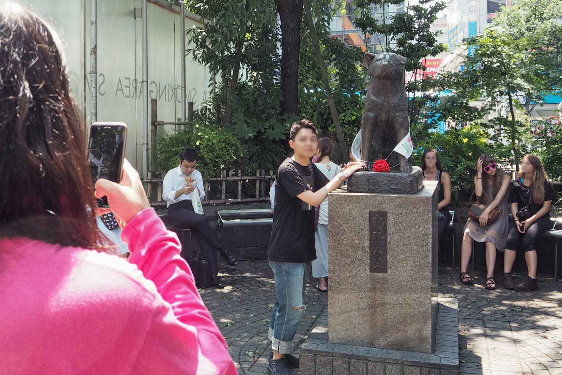 Hachiko Hund in Shibuya Tokio