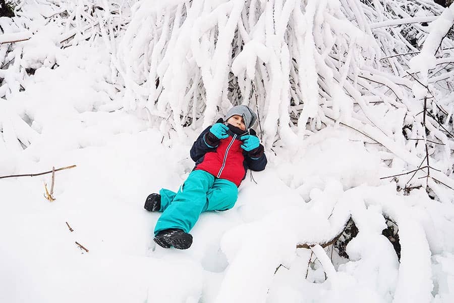 Winterberg mit Kindern