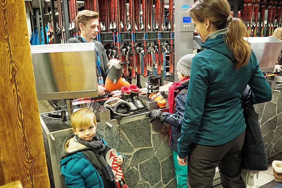 Skifahren mit Kindern