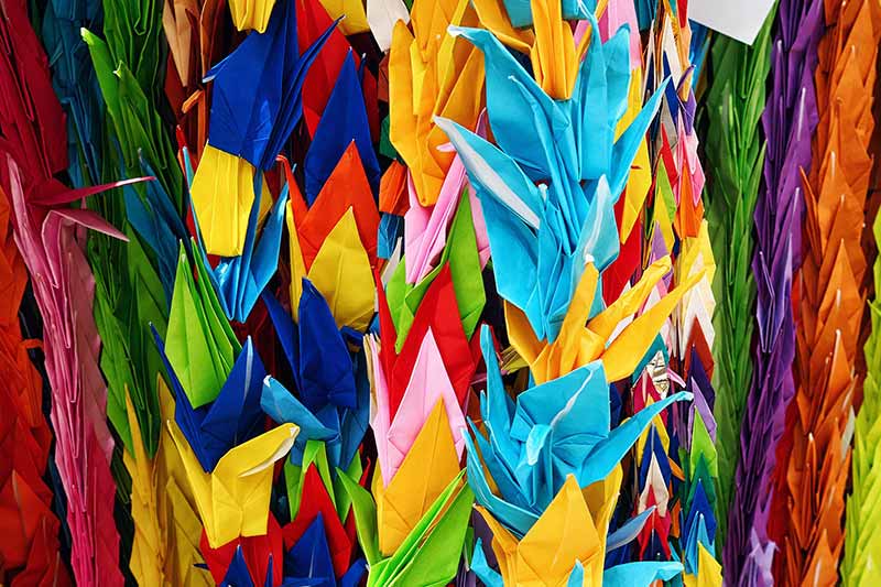 Papierkraniche in Hiroshima