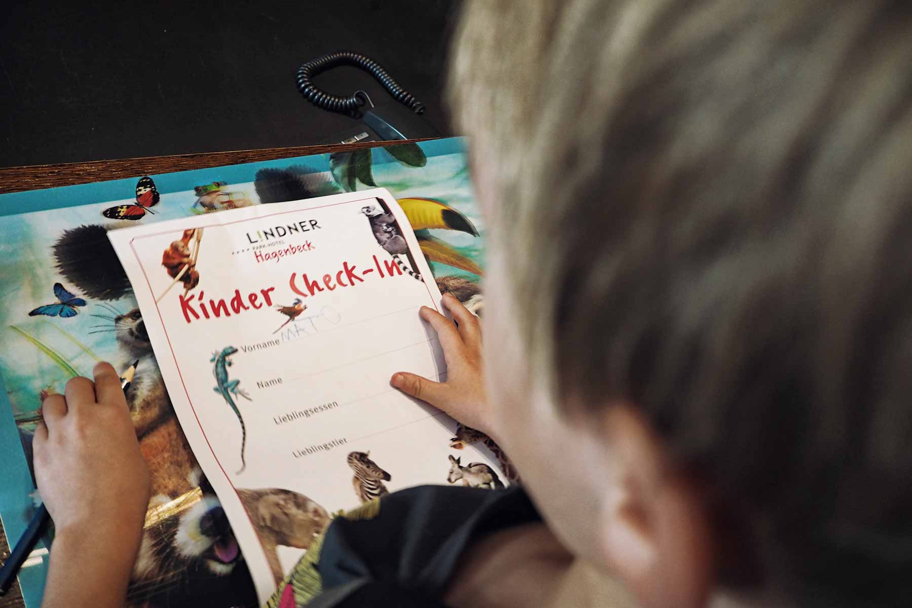 Kinder-Check-In im Lindner Hotel