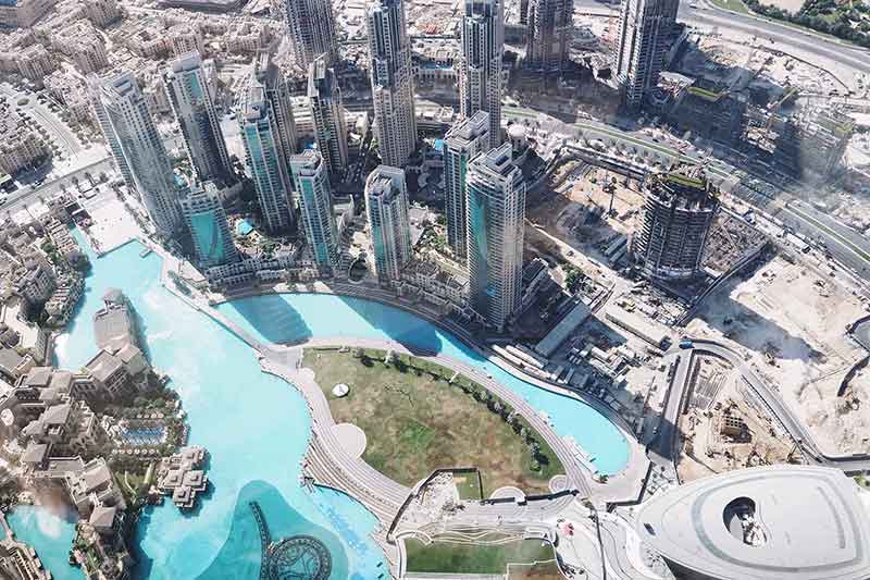 Burj Khalifa Aussicht auf Dubai