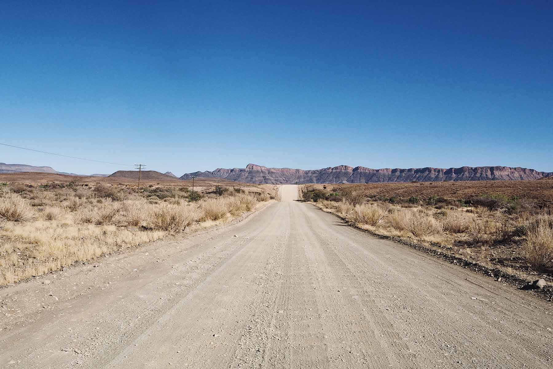 Gravel Road in Namibia