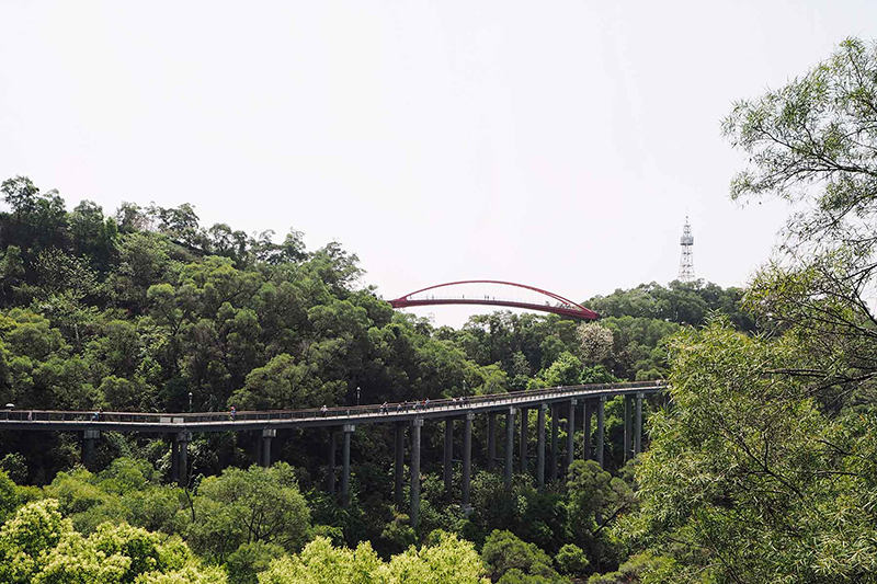 Brücken im Jinjishan Park in Fuzhou