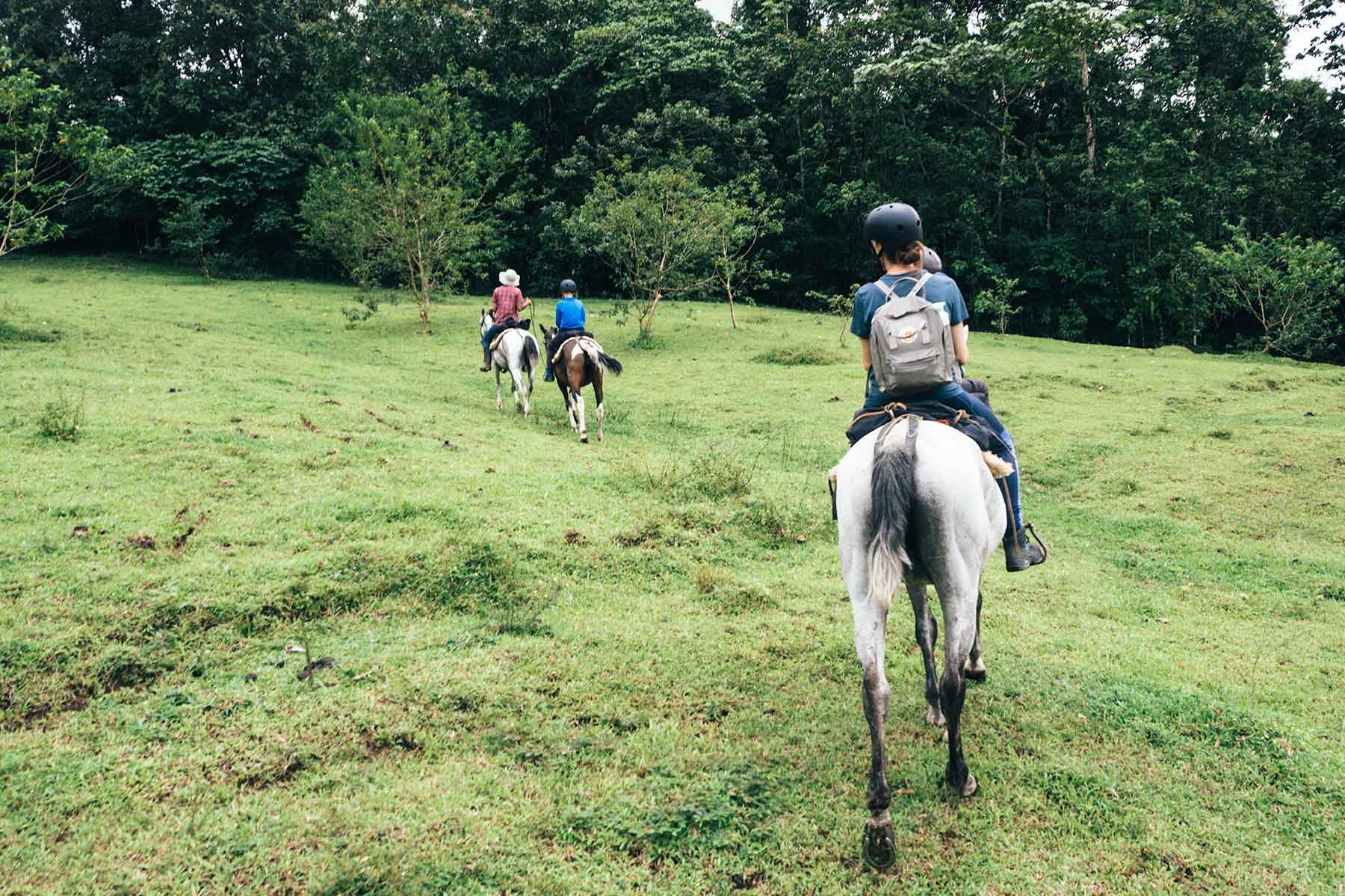 Auf dem Pferd zum Arenal