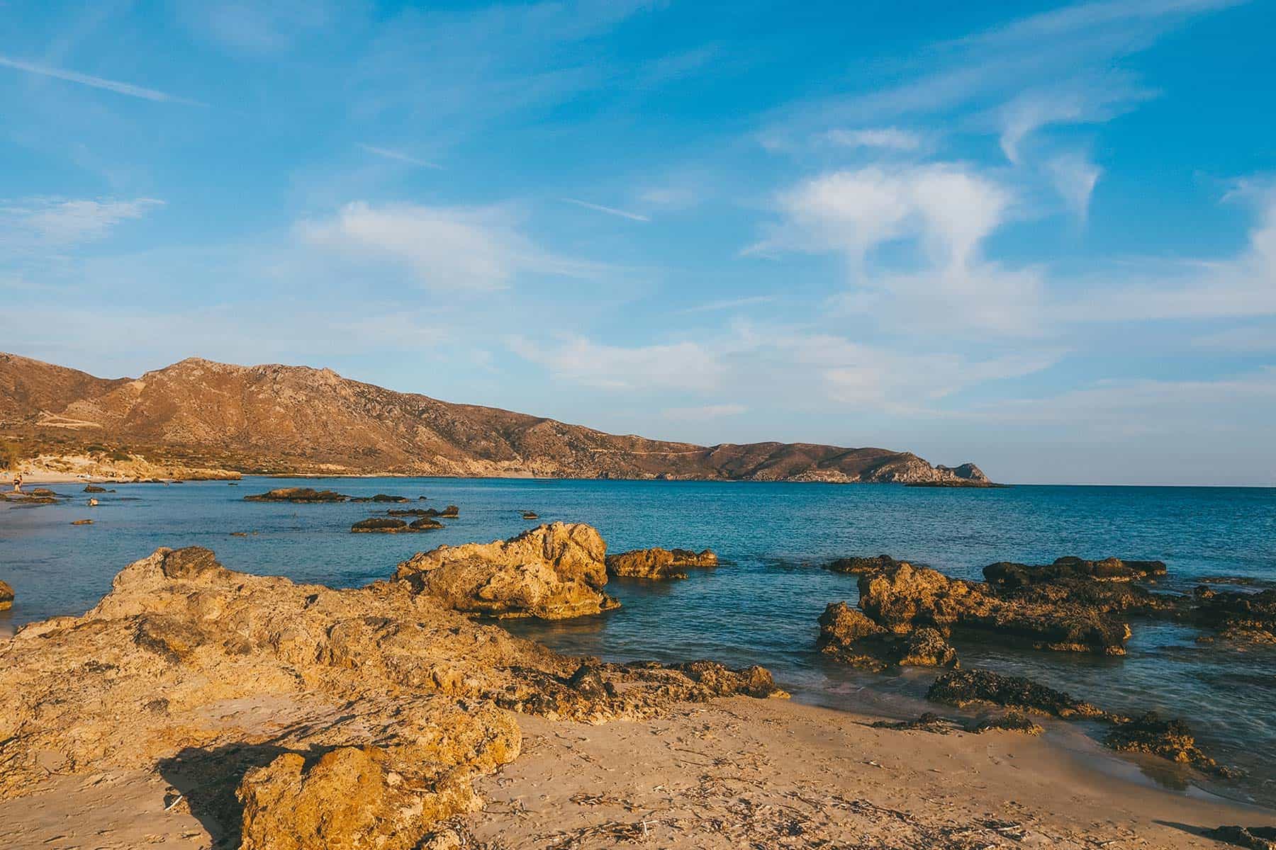 Elafonisi Strand Beach Kreta Abendstimmung