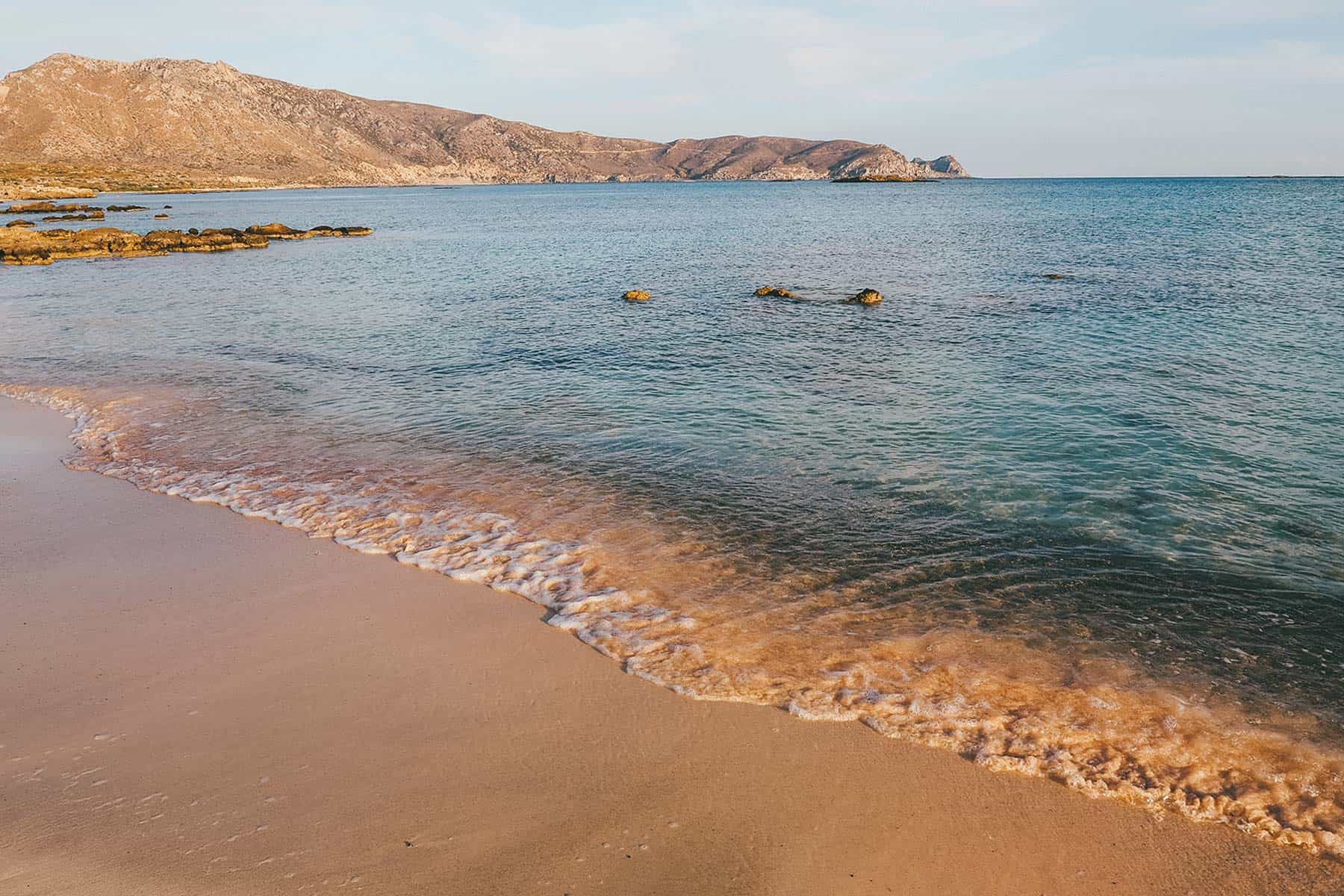 Elafonisi Strand Beach Kreta Abendstimmung