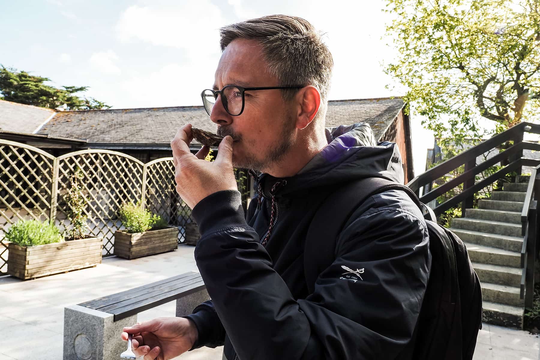 Austernfarm in Cancale in der Bretagne