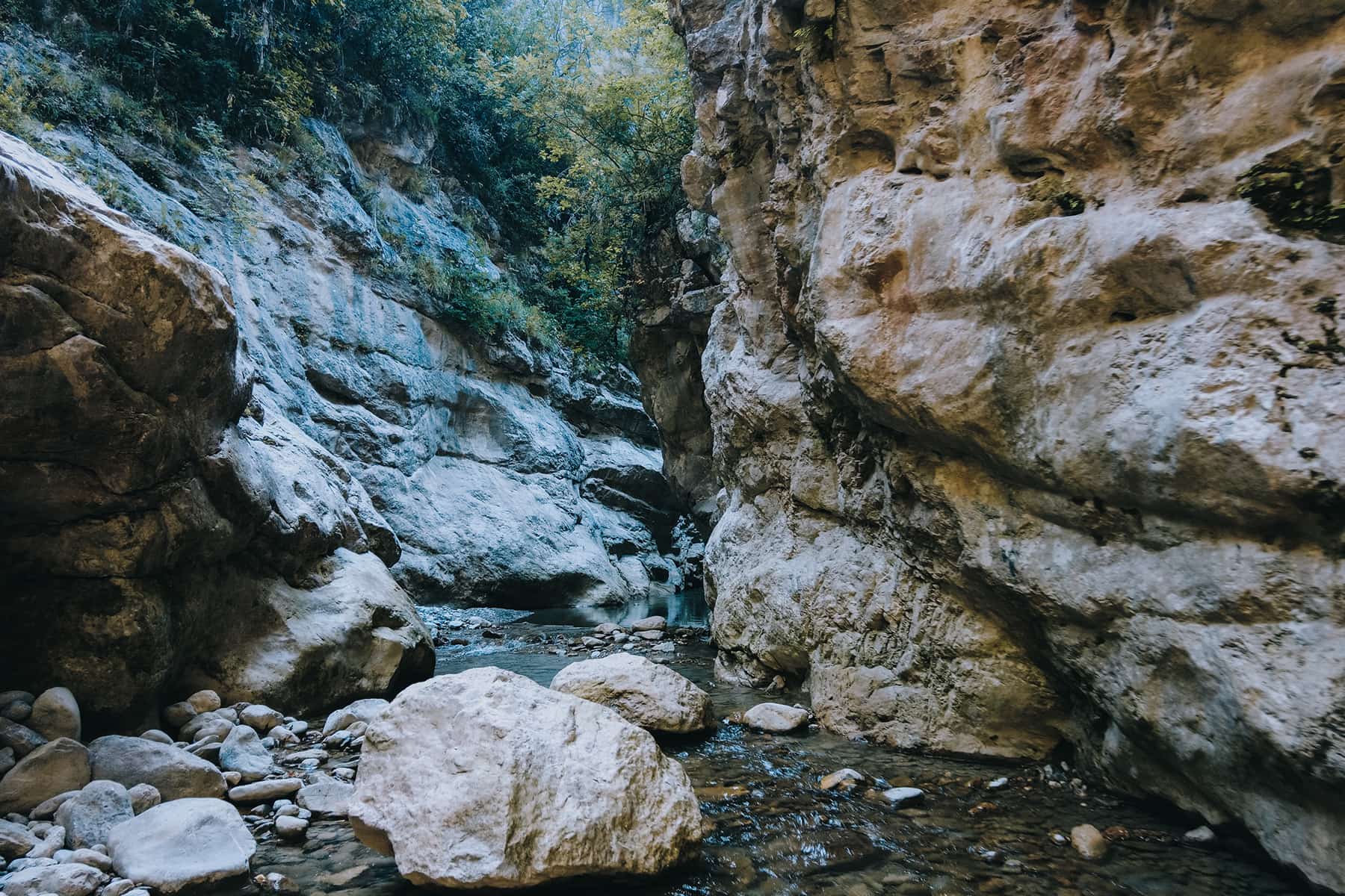 Kruja Canyon in Albanien