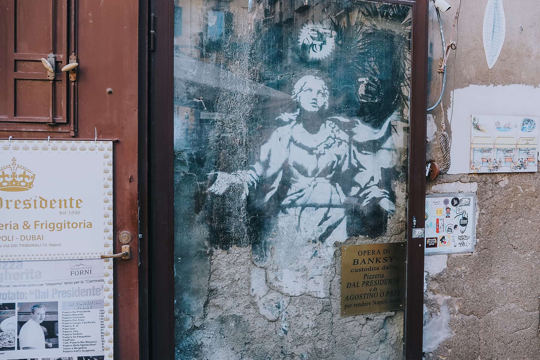 "Madonna with a pistol" von Banksy