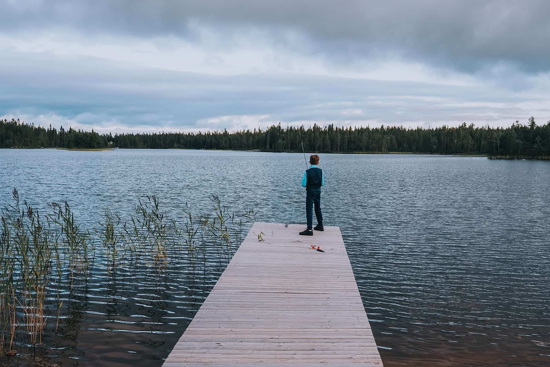 Angeln am See in Finnland