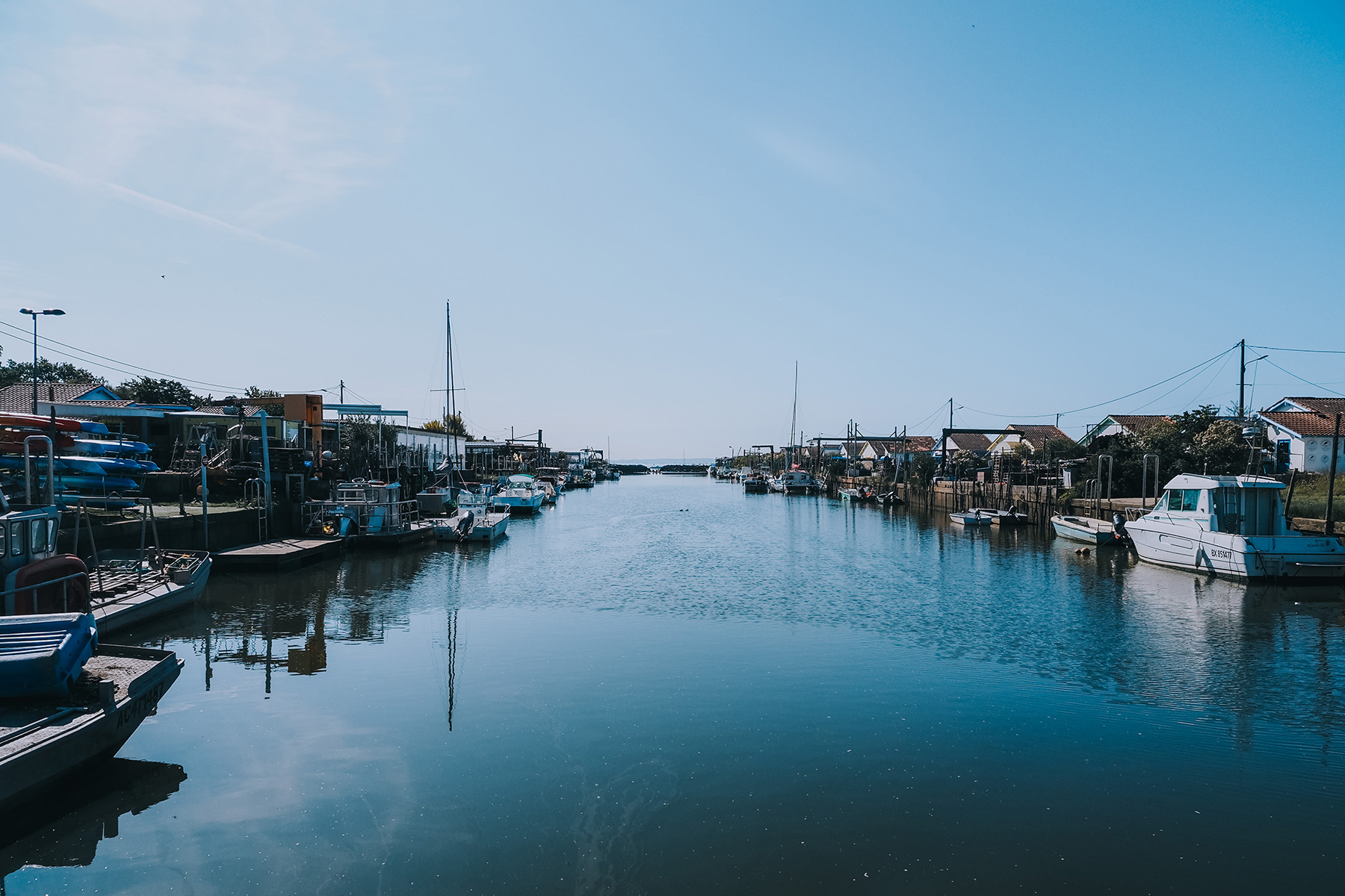 Austernhafen in Arès in Frankreich