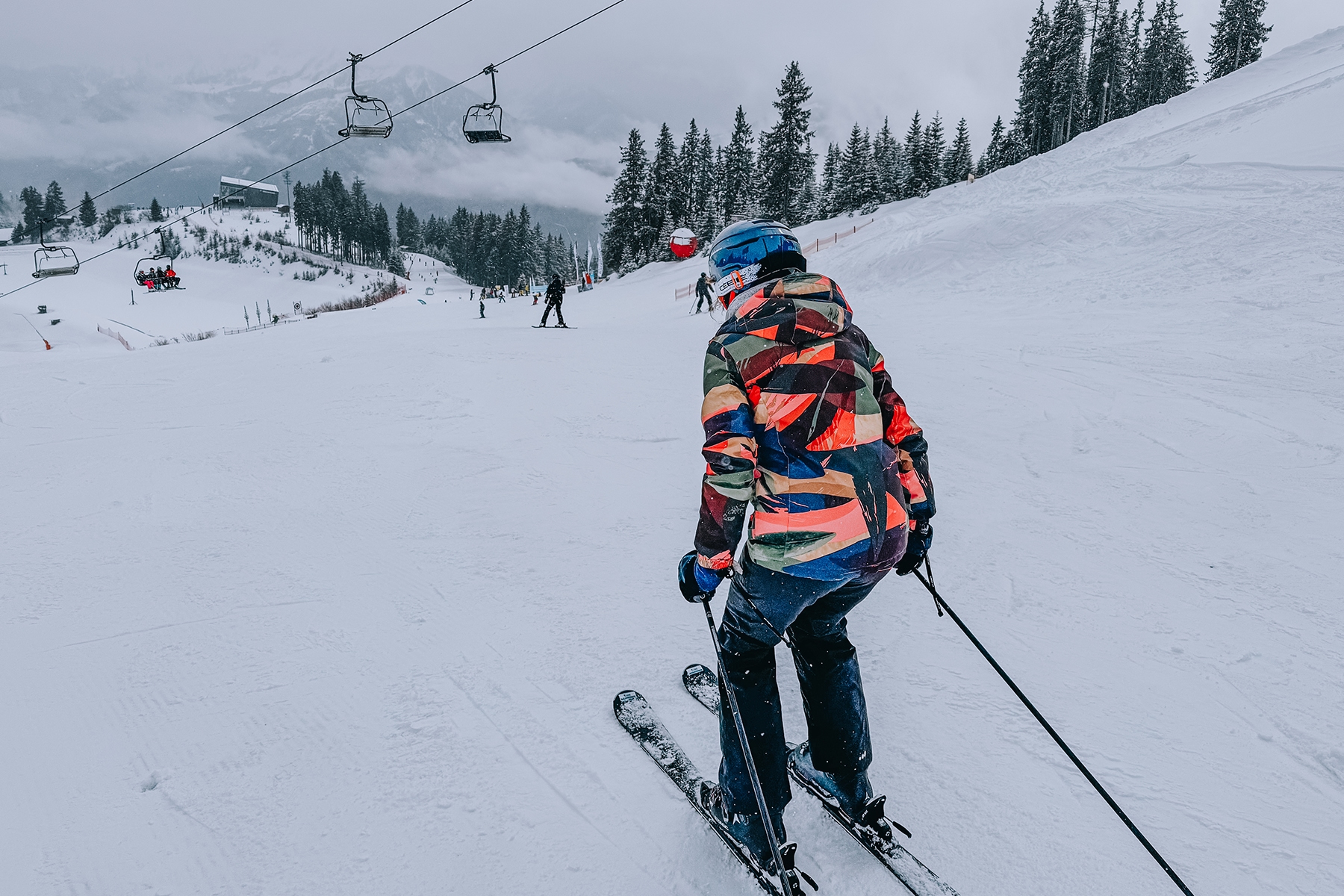 Skifahren auf der Schmittenhöhe in Zell am See in Österreich