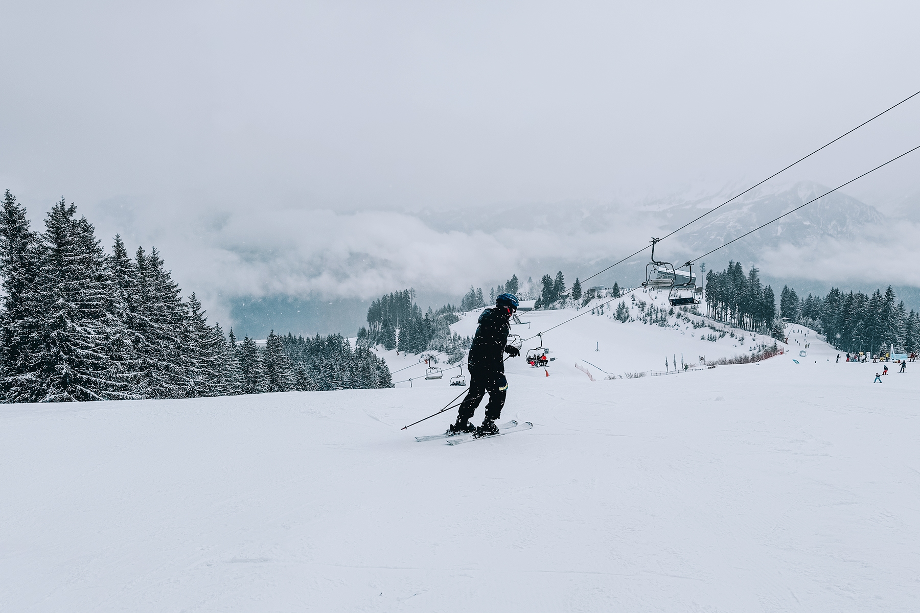 Skifahren auf der Schmittenhöhe in Zell am See in Österreich