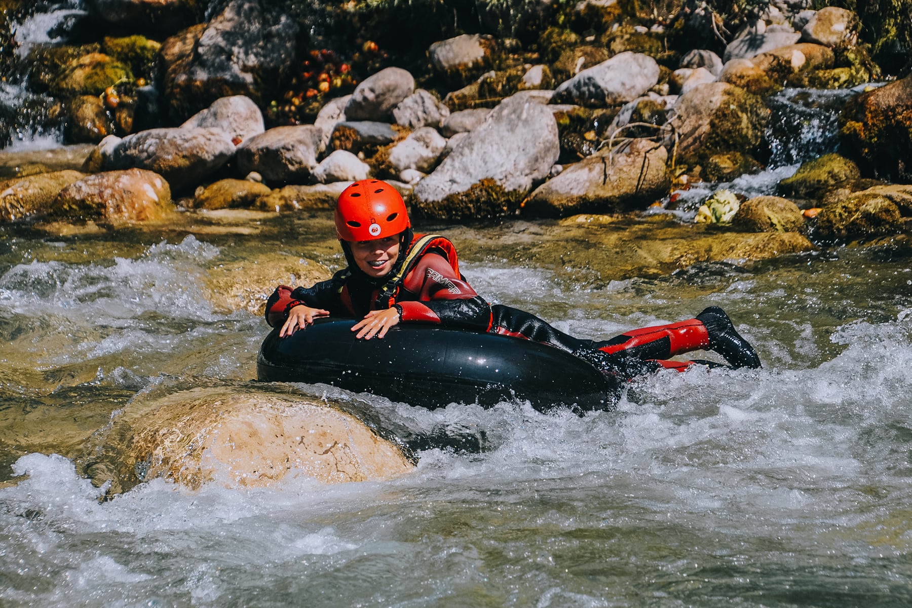 Schlauchreiten im Alpbachtal in Tirol Österreich