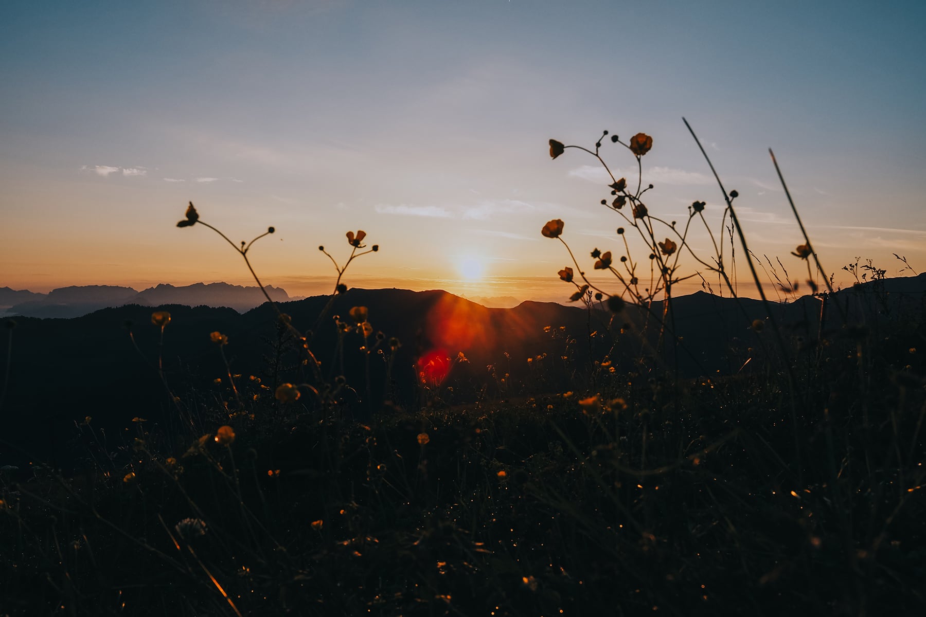 Sonnenaufgang Alpbachtal Tirol Österreich