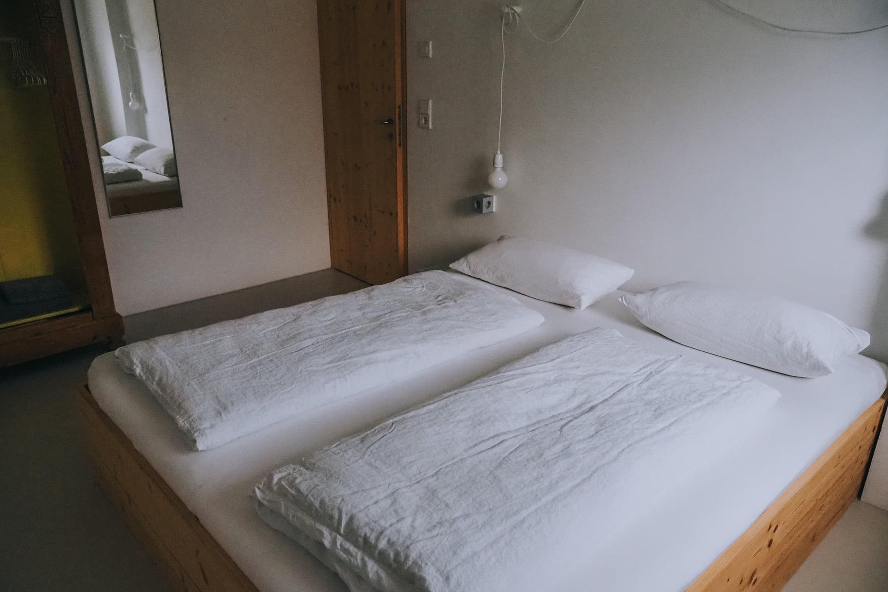Schlafzimmer in d´Kammer im Allgäu