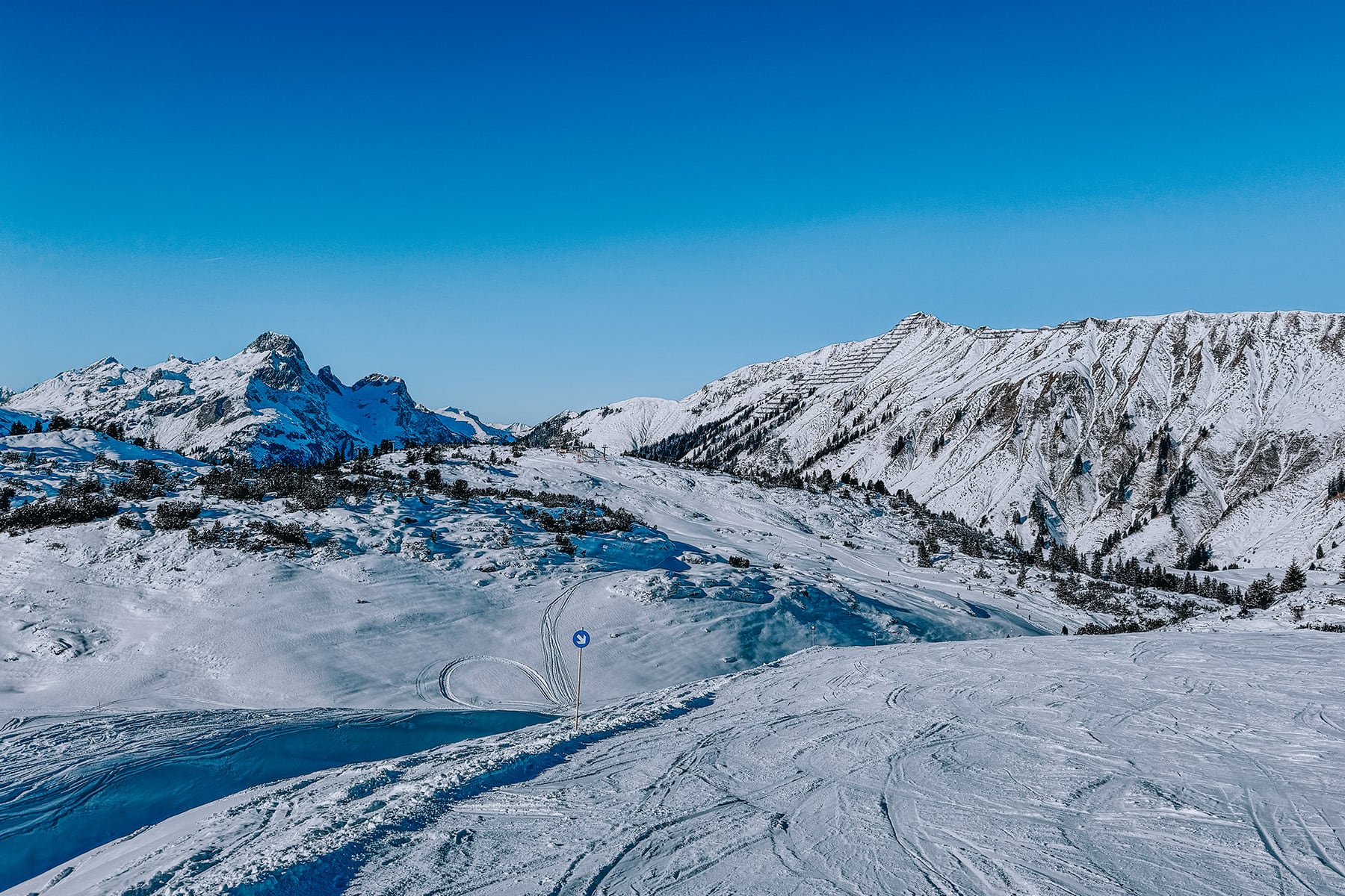 Skifahren Winterurlaub Warth Schröcken Vorarlberg Österreich
