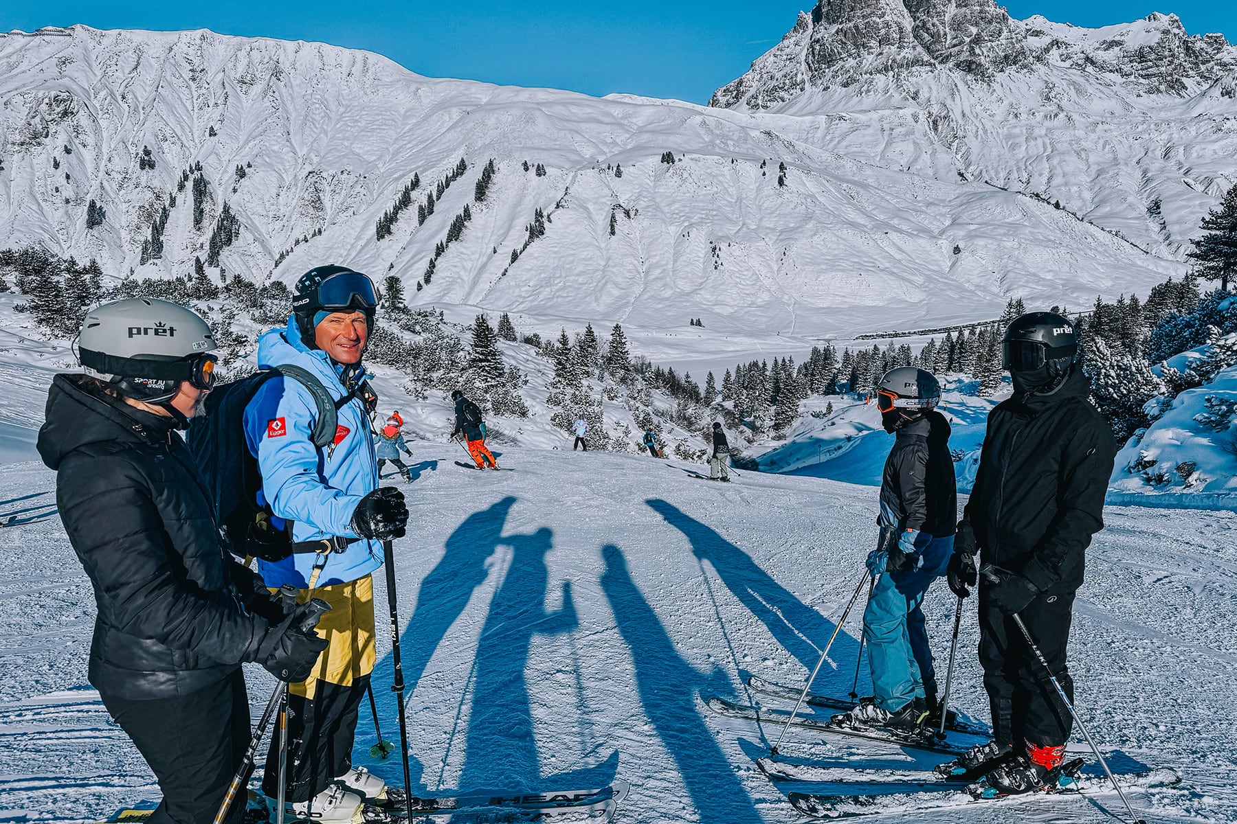 Skifahren Winterurlaub Warth Schröcken Vorarlberg Österreich