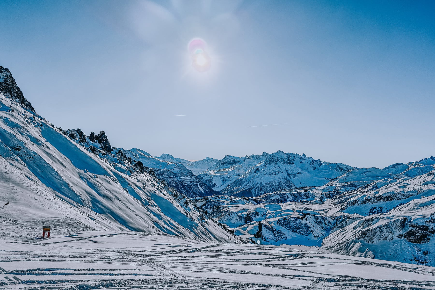 Skifahren Winterurlaub Warth Schröcken Vorarlberg Österreich