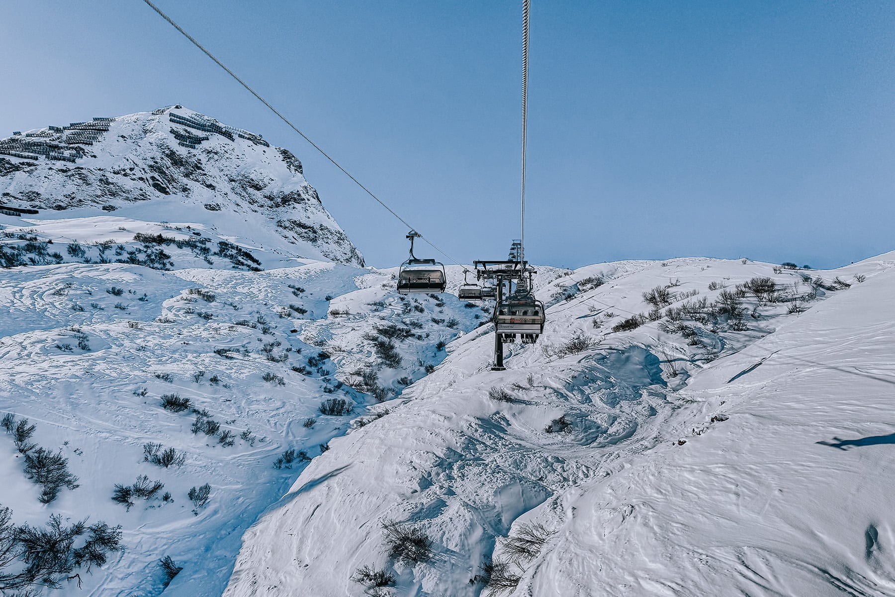 Skifahren Winterurlaub Warth Schröcken Vorarlberg Österreich