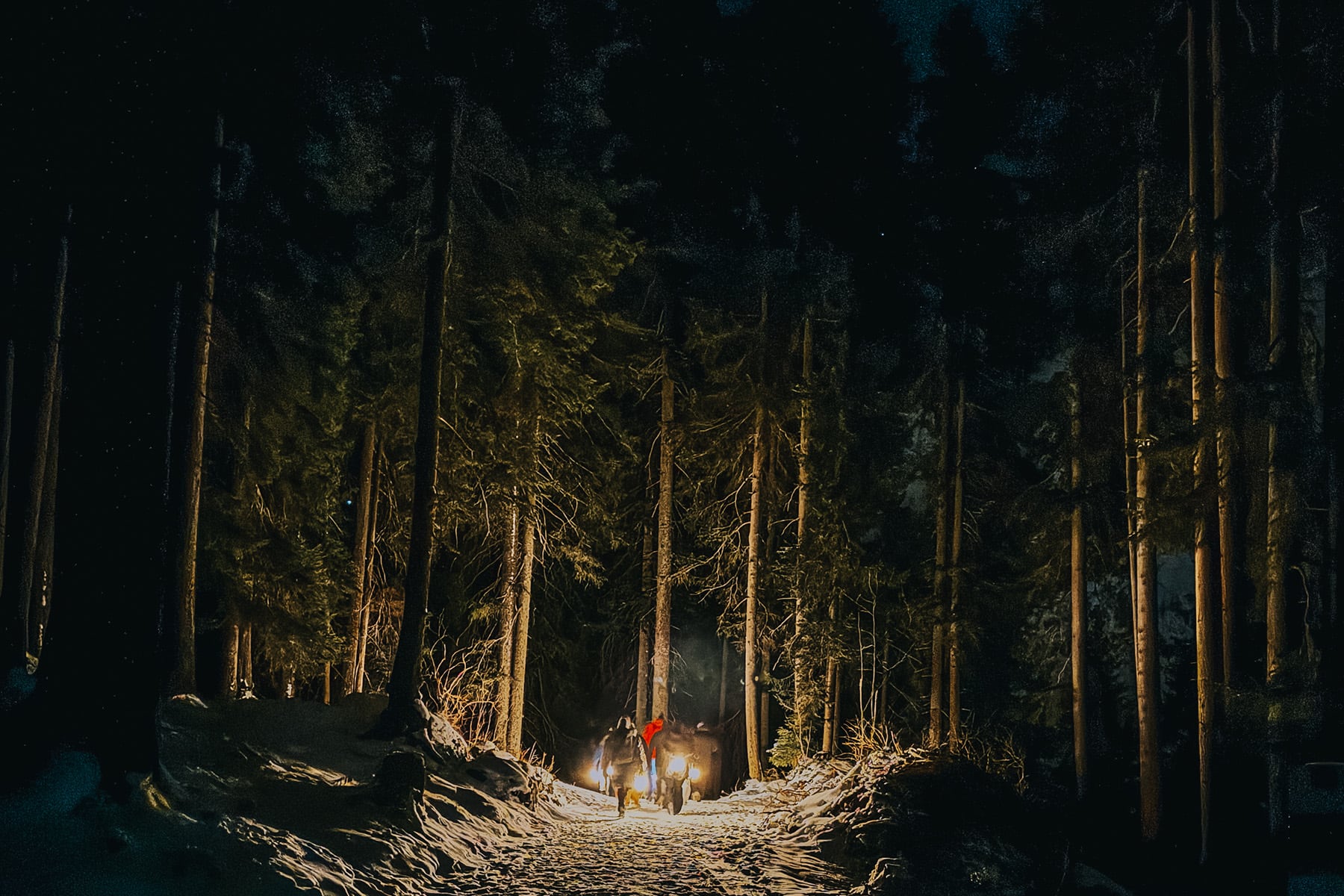 Laternenwanderung Warth Schröcken Vorarlberg Österreich Winter